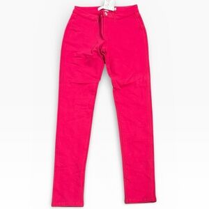 JW MAXX hot pink skinny jeggings size large NWT